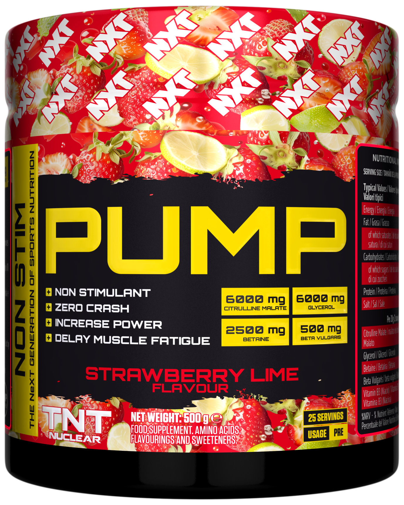 NXT Nutrition TNT Nuclear PUMP 500g Strawberry Lime